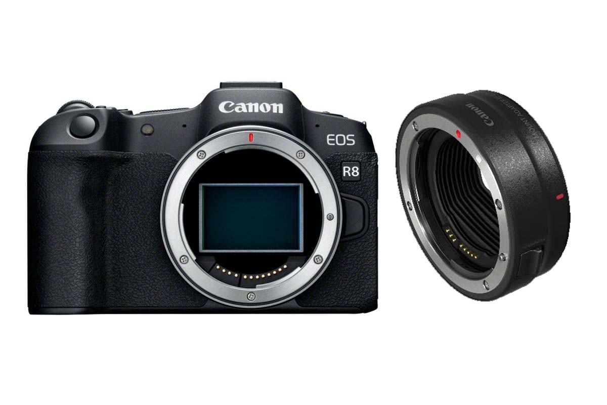 Canon EOS R8 Set mit EF - EOS R Bajonett Adapter Canon EOS R8 Set mit EF - EOS R Bajonett Adapter