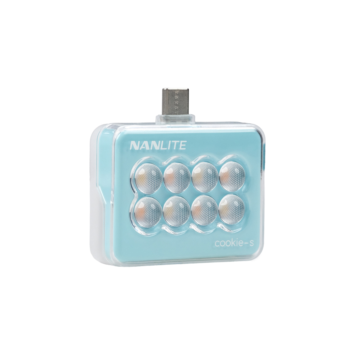 Nanlite Mini-Smartphone-Leuchte cookie-s rechteckig, cyan Nanlite Mini-Smartphone-Leuchte cookie-s rechteckig, cyan