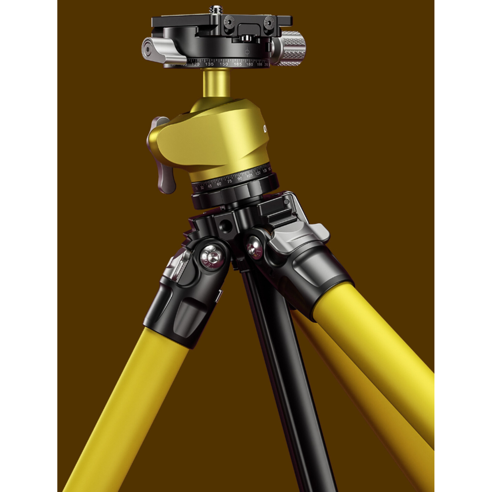 Leofoto LY-224C Mr.Y + Balhead LH-25 R Yellow 6940828306394