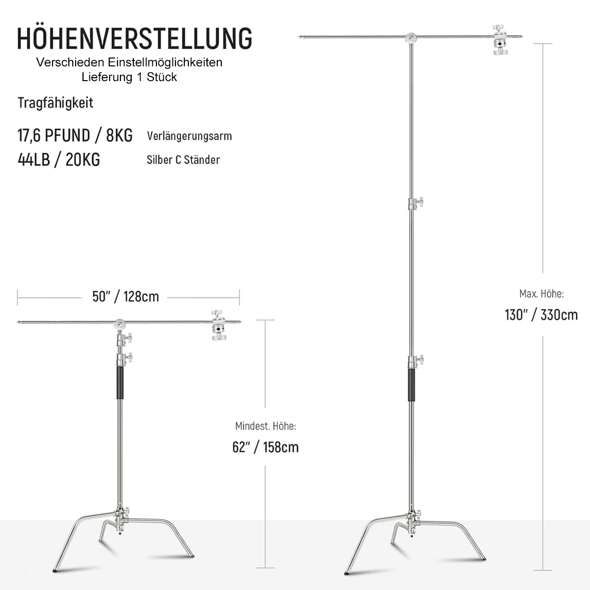 NEEWER SC320AC Premium C-Stand Galgenstativ
