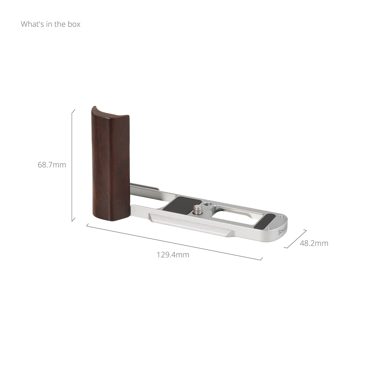 SmallRig 5943 L-förmiger Holzgriff für Panasonic Lumix L10 silber
