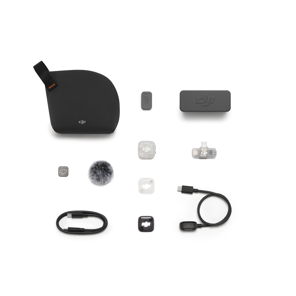 DJI MIC Mini 2S (1 TX+1 Mobile RX+Charg. Case), Empfänger, Sender, Ladeschale