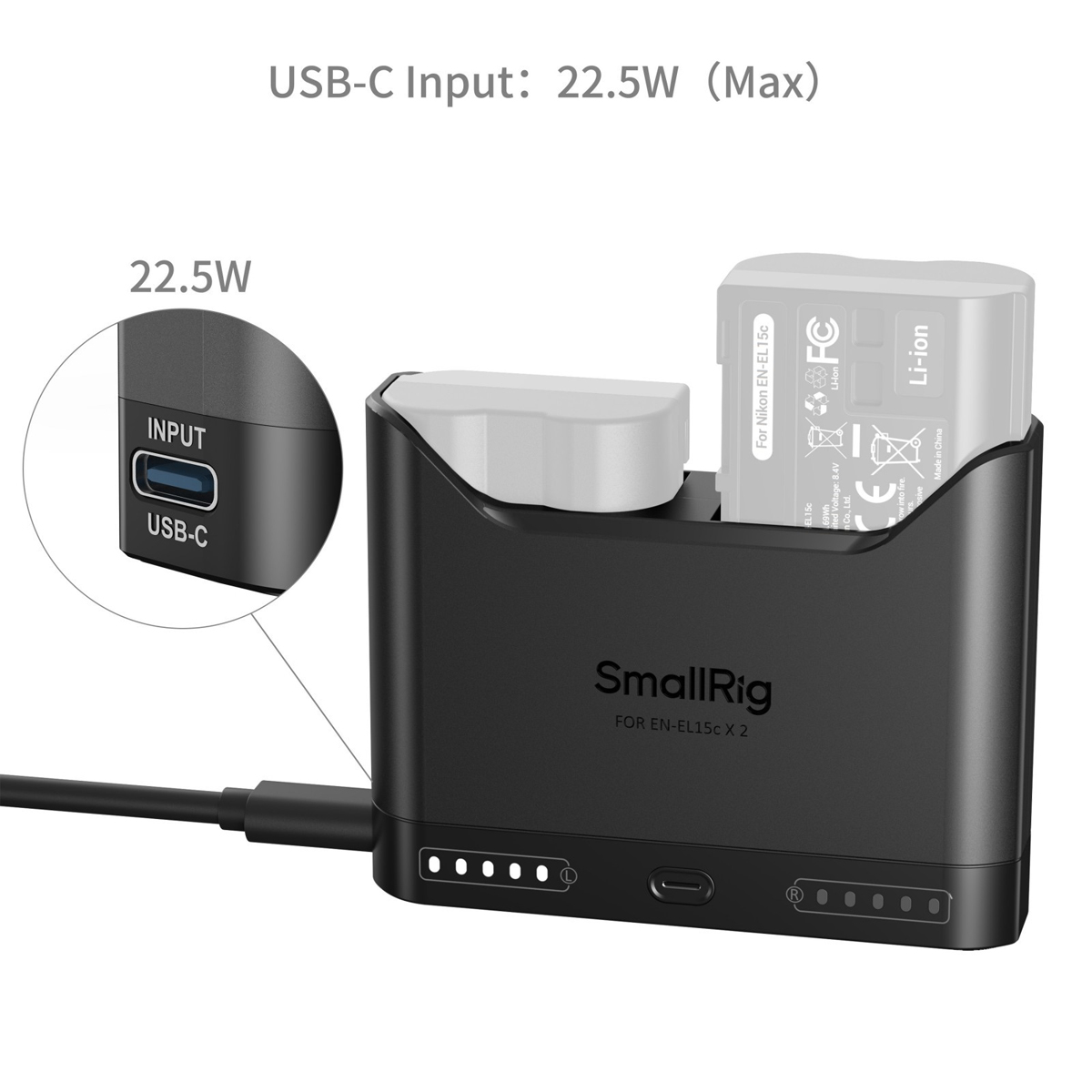 Small Rig 5491 EN-EL 15c Kamera Akkuladegerät