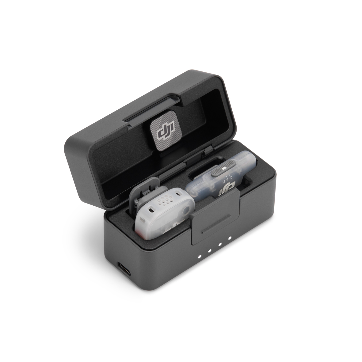 DJI MIC Mini 2S (1 TX+1 Mobile RX+Charg. Case), Empfänger, Sender, Ladeschale