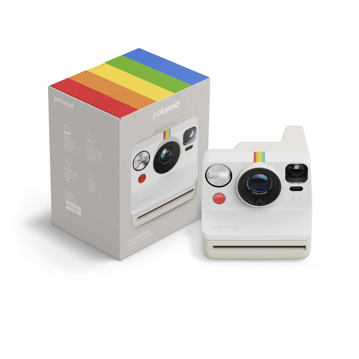 Polaroid Now Gen3 Camera Pepple White Sofortbildka 9120134280190