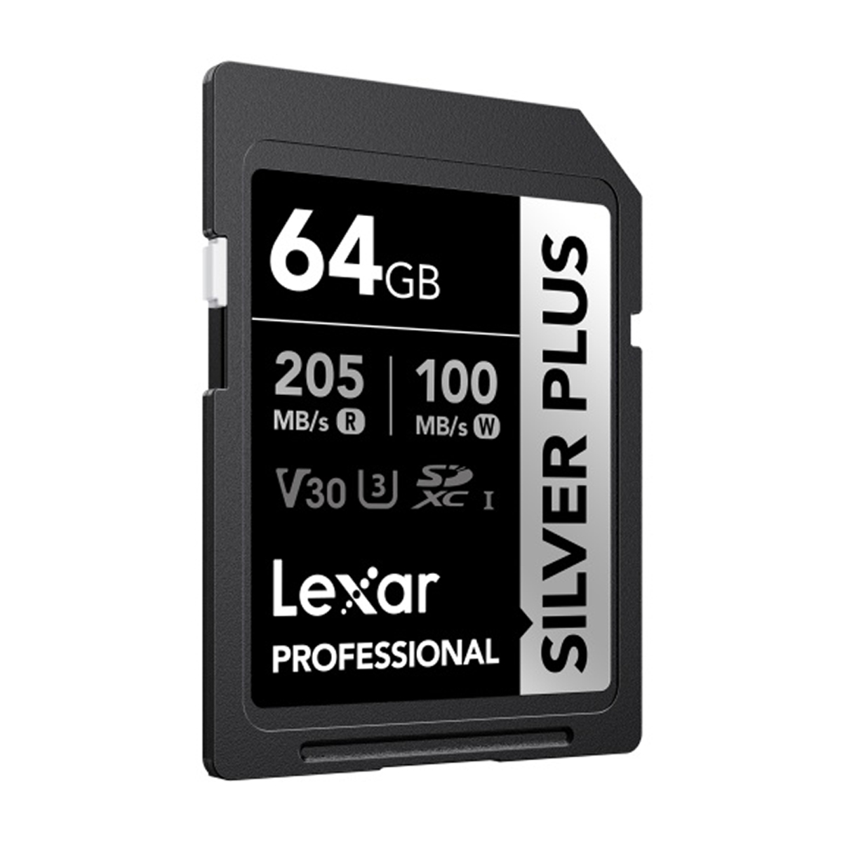 Lexar Silver Plus SDXC UHS-I 64GB U3 V30 R205/W100 0843367134120