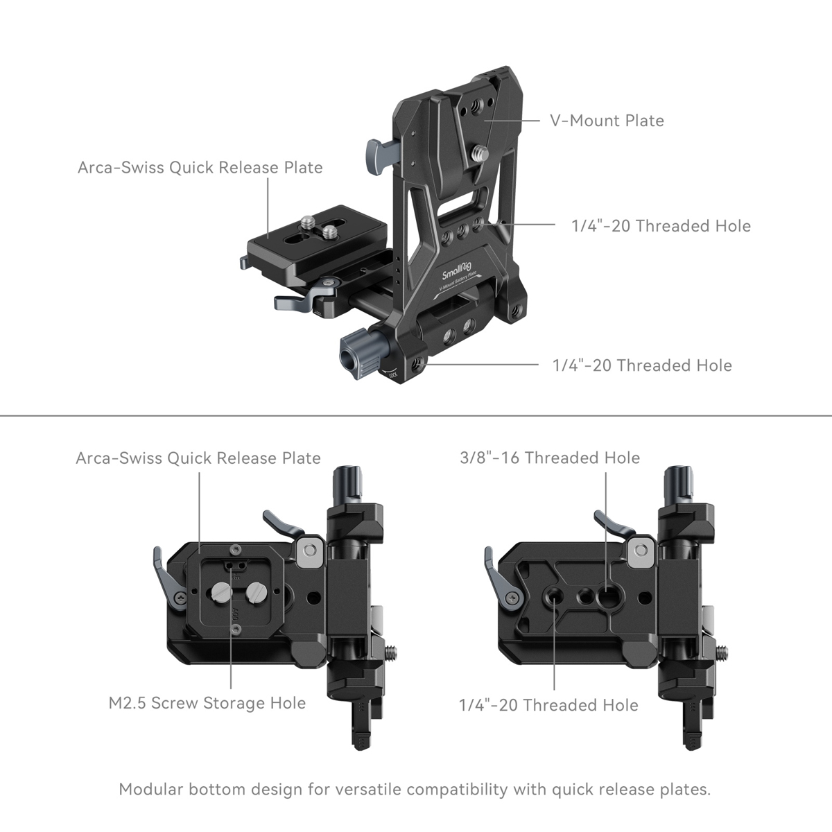 SmallRig 4064B Kompaktes V-Mount-Batterie Montages 6941590015132