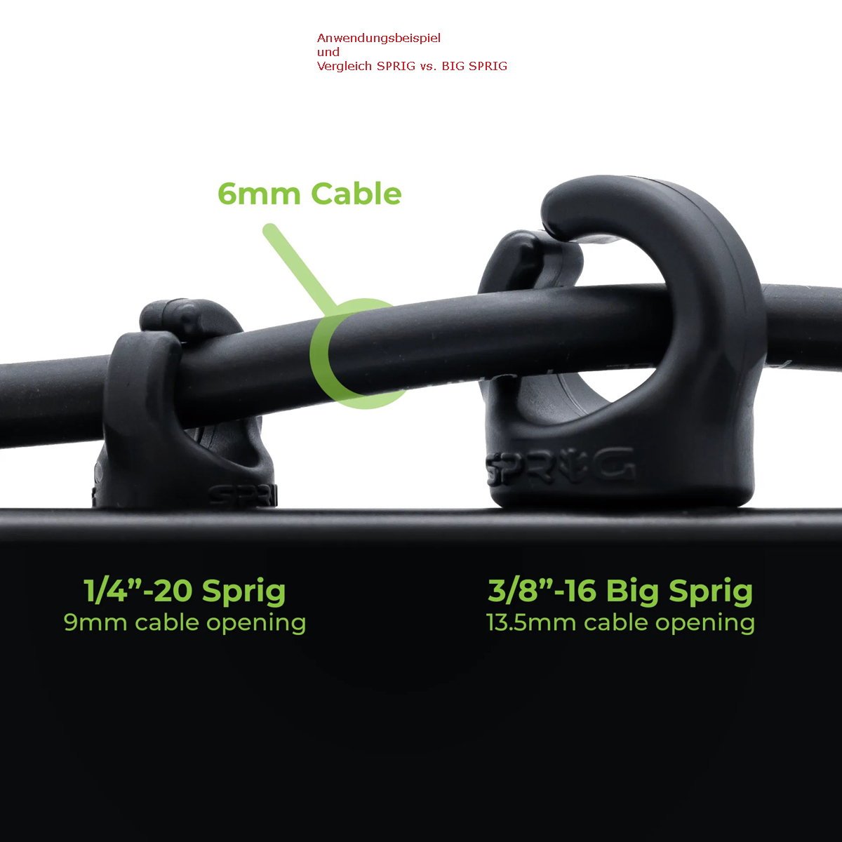 Sprig 3er Pack Green (3/8"-16) Kabel- Management 0850026670134