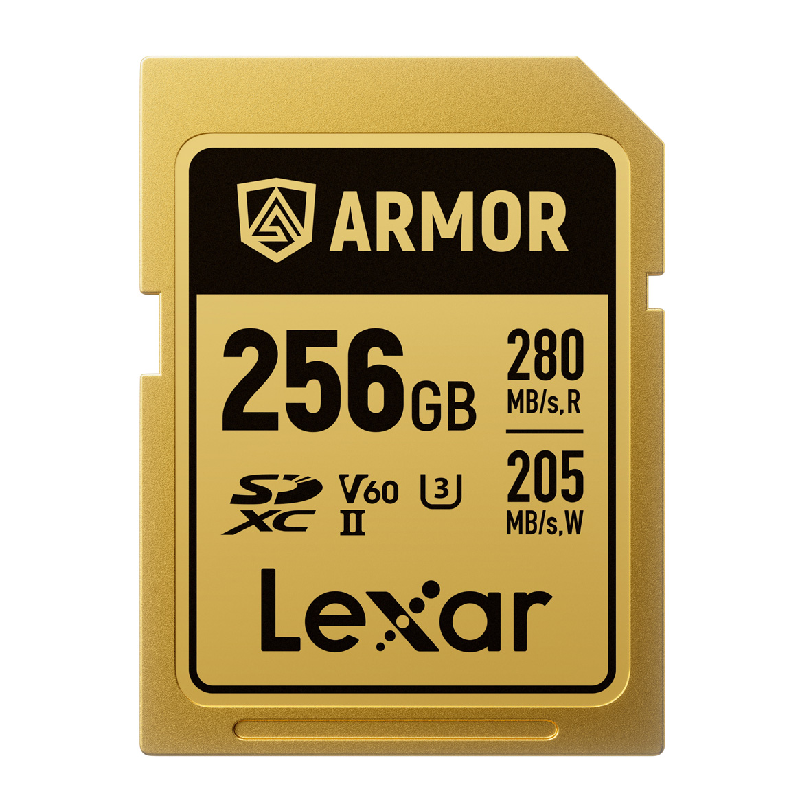 Lexar Armor Pro Gold 256 GB SDXC V60 (280/205 MB/s) Speicherkarte 0843367138579