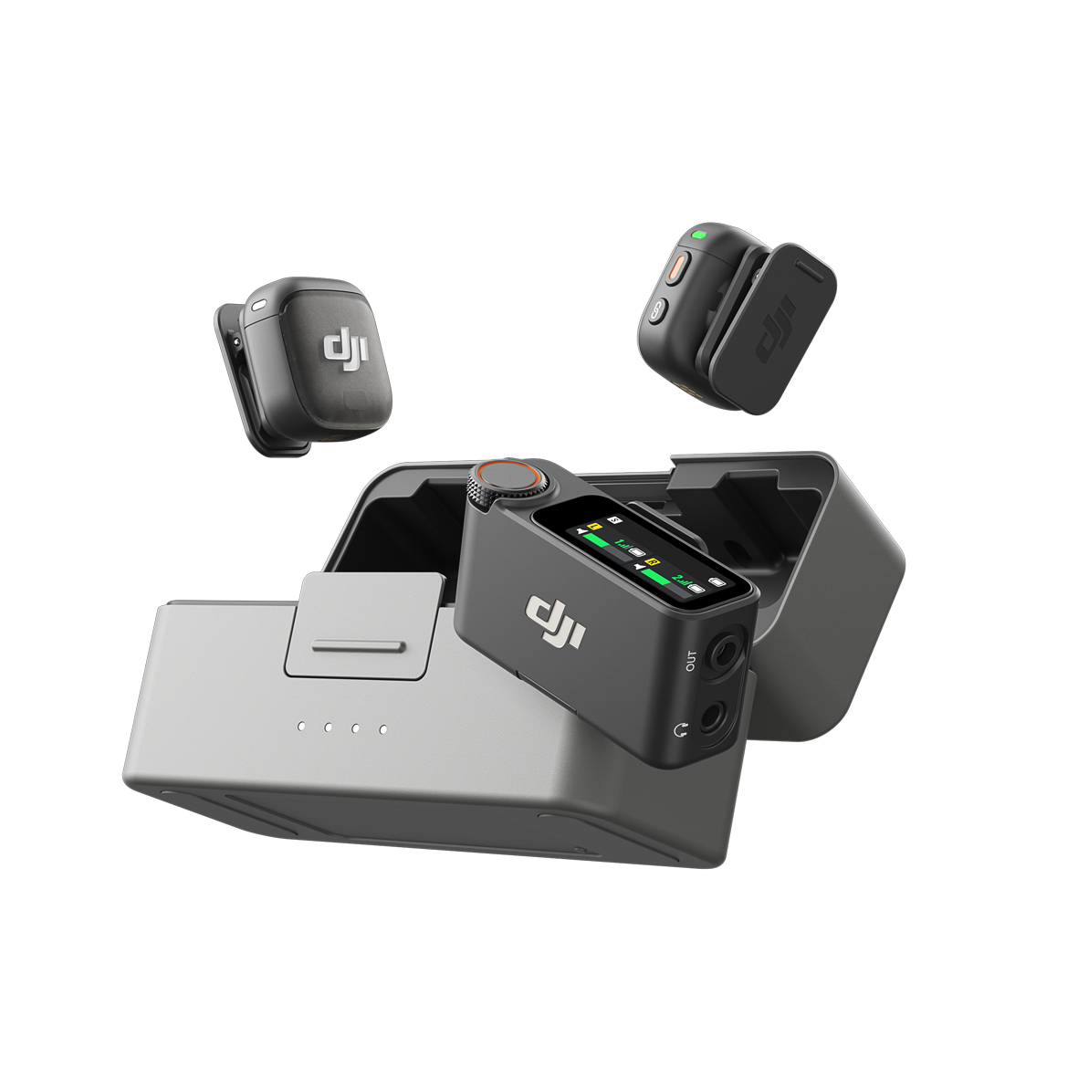 DJI MIC 3 (2 TX + 1 RX + Charging Case) 2 Sender+1 Empfänger, Funkmikrofonsystem 6937224116344