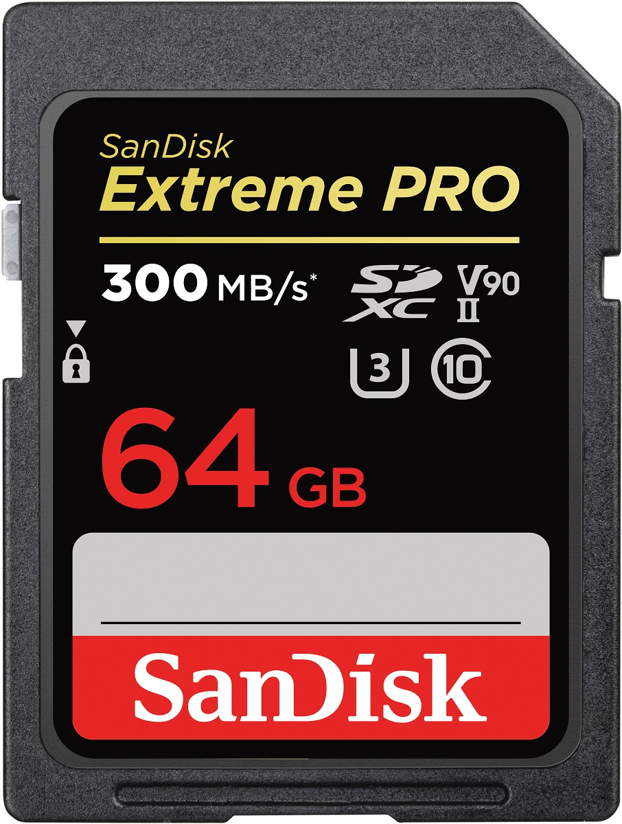 SanDisk 64 GB SDXC ExtremePro 300MB/s V90 UHS-II 0619659186616