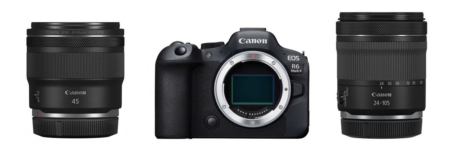 Canon EOS R6 II Set mit RF 1,2/45mm STM + RF 4,0-7,1/24-105mm IS STM